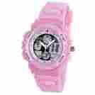 Lysb00myr4nnc-sprtseqip Pasnew Boys Girls Waterproof Sport Digital Watch Dual Time Display Pink 634182999304