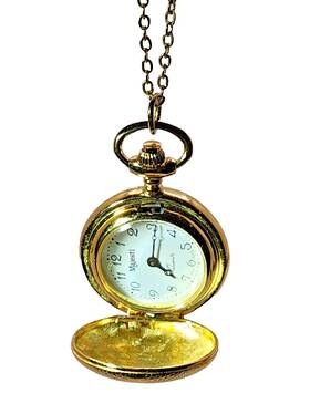 Fc13095 Majesti Golden Pocket Watch -with Gold Tone Chain- - One Jewel- Vintage