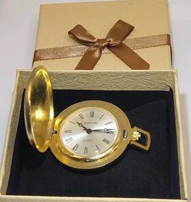 5-i717 Majestime Swiss 42mm Mint 1970s Incabloc Vintage Retro Pocket Watch 17 Jewels
