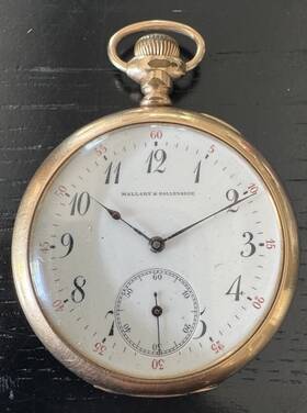 1010038 Mallory & Hollenbeck And Catskills Ny Open Face Pocket Watch - Gold Filled
