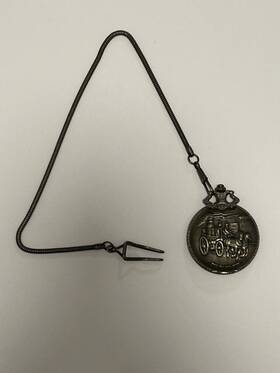 16659 Margeaux Rocher Vintage Margaux Paris Pocket Watch N. Steam Pumper Not Running