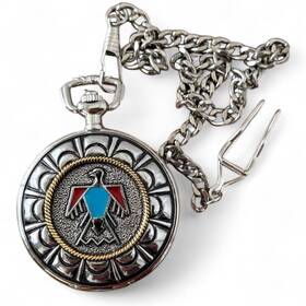 Md234 Mdream Thunderbird Native American Stainless Steel Pocket With 14 Inch Belt Chain