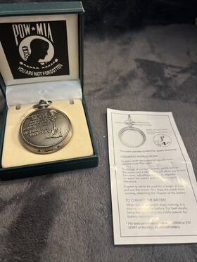 Md280 Mdream Vietnam War Memorial Brass Pocket Watch - Veteran Us Military