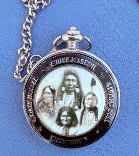 Ms-261 Mdream Founding Fathers Pocket Watch With Chain - Native American