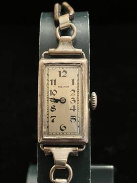 13525 Mersmann Antique Ladies Wrist Watch 925 Sterling Silver 15 Jewels Working