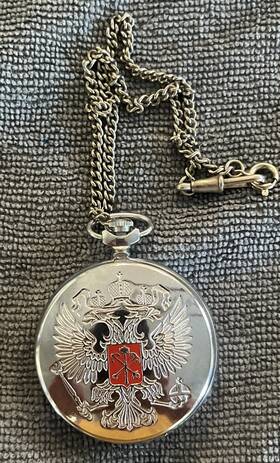 T-1007 Molnija Pocket Watch Saint Petersburg Isaacs Cathedral Double Eagle Russia