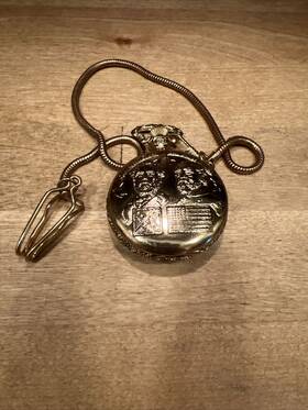 Watch-125th National Archives 1883-1988 Civil War Commemorative Pocket Yr Chain