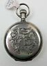 New England Rugby Size Watch In Sterling Silver Hunting Case