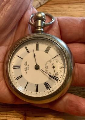 5908298 New Era Antique Pocket Watch #5908298 Manual Wind Runs/stops