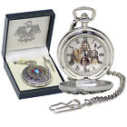 New Native American Founding Fathers Pocket Watch Antique Silver Finish 732308720181