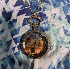 036098 New York Vintage Pocket Watch Antique Gold Tone