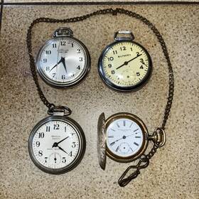 2314983 New York Standard Westclox 4-qty Pocket Watch Lot Biltmore 2 Run For Parts