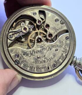 Hdai012025 Non Magnetic Of America Watch Co Pocket 16s 21j Hunting Movt Case -hdai012025