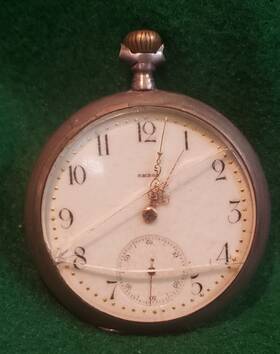 1271578 Omega Pocket Watch Vintage For Parts #1271578 On Case No Number Visible Works