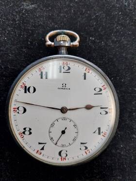 2t643 Omega Pocket Watch Cal. 17li For Parts Or Repair