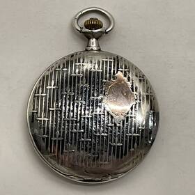 4172115 Omega Pocket Watch Swiss Full Hunter Silver Gold 51mm S/n