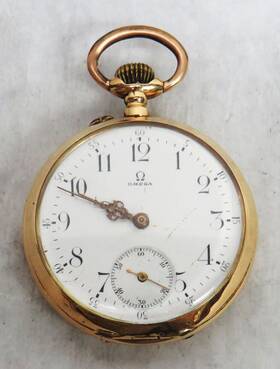 45809 Omega 18k Solid Gold Pocket Watch #45809