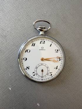 8289753 Omega Vintage Pocket Watch 1936/caliber 38.5 L T1/13 Jewels/swiss Made Running