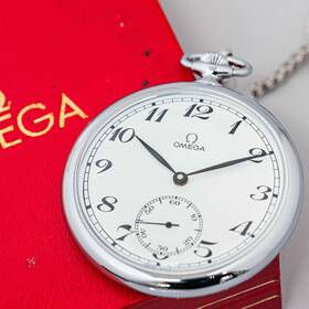Ref.121.1740 Omega Cal.960 No Tariffs Vintage 1980 Geneve Hand Winding Pocket Watch With Case