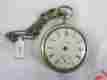Or7259 Waltham Pocket Watch With Chain Vintage For Parts Not Working