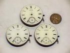P-542 Waltham 3 Vintage 8s 7j Pocket Watch Movements Parts Repair Steampunk