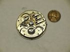 P-612 Elgin Vintage 15j Convertible Pocket Watch Movement Keeping Time