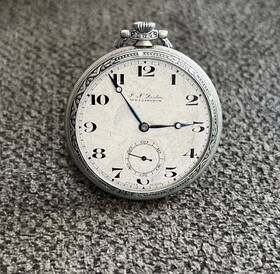 167329 P.n. Denton Wellington Antique Silver Swiss 15j Pocket Watch 1/1 On Ebay #167329