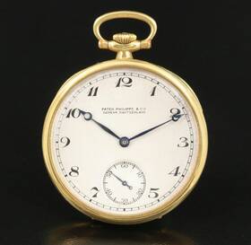 603344 Patek Philippe Antique And Cie 18k Open Face Pocket Watch Heinz Co Service Award