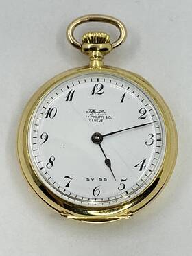 W539 Patek Philippe Vintage Ladies 18k Pocket Watch For Tiffany And Co 32.75mm