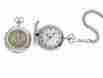 Pda001004 James Michael Pocket Watch With Walking Liberty Coin And Chain New In Jewelry Box