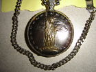 Pearl Watch Pocket Chain Liberty Statue Quartz