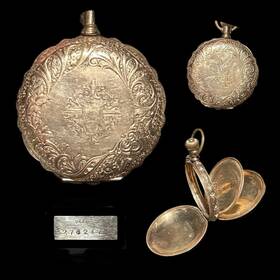276247 Peer Victorian Amazing Gold Fill Pocket Watch Case Fancy Engraved Bird