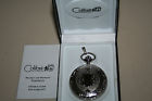 Pendent Pocket Watch Face Silvertone Swiss Silver Colibri