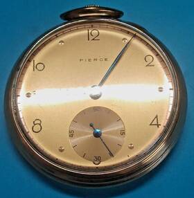 5039363 Pierce Pocket Watch Swiss Keystone Victory 10k Rgp Case Vintage Rare