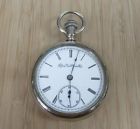 15-k1241 Pocket 1887 Elgin Roller Watch Sivlerode Case Antique 15- Double