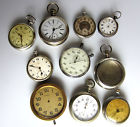 2silver Pocket Alarm Antique 1 8 Repair Lot Parts Watch Day