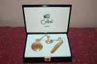 Pocket Colibri Knife Chain Quartz Gold Watch Tone