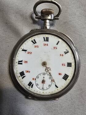 14297 Pocket Watch Antique Sterling Silver Railroad