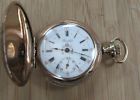 7-e6194 Pocket Watch 20 Filled Antique Year Full Gold Case Bondale Hunter