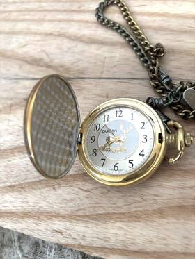 Puritan 083275549795 Vintage Pocket Watch By Puritan- Stag Deer