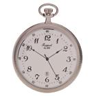 Pw33 Rapport Quartz Open Face Pocket Watch Silver Tone Model