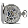 Pw41 Rapport Mechanical Hunter Pocket Watch Silver Tone Model Skeleton