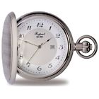 Pw71 Rapport Quartz Full Hunter Pocket Watch Silver Plated Model