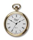 Pw88 Rapport Mechanical Open Face Skeleton Pocket Watch Gold Plated Model