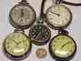 Q-282 Westclox 5 Vintage Pin Lever Pocket Watches Parts Repair Steampunk