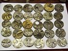 Q-342 Unbranded 30 Vintage Partial Pocket Watch Movements Parts Repair Steampunk
