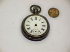 Q-387 Archimede 12s Silver Pocket Watch Runs Parts Repair Steampunk