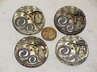 Q-548 Elgin 4 Vintage 12s 17j Pocket Watch Movements Parts Repair Steampunk