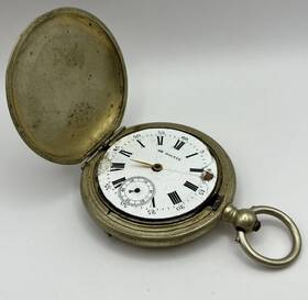 1890-1910 Qte Boutte Antique Military Award Watch Excellent Shooting 18-size For Repair