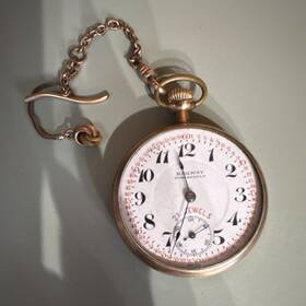 2616473 Quartier Freres Railway Time Keeper Gold Filled 21 Jewels Swiss Pocket Watch